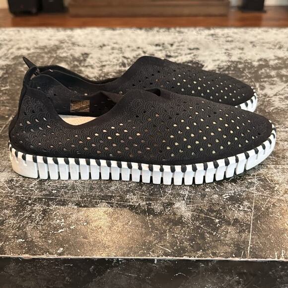 Ilse Jacobson Hornbak Black Slip On Loafers Size 39 - Picture 4 of 7